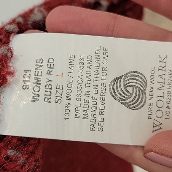 Woolrich Ruby Red All Over Design Wool Zip Up Sweater Cardigan Large - Picture 8 of 10